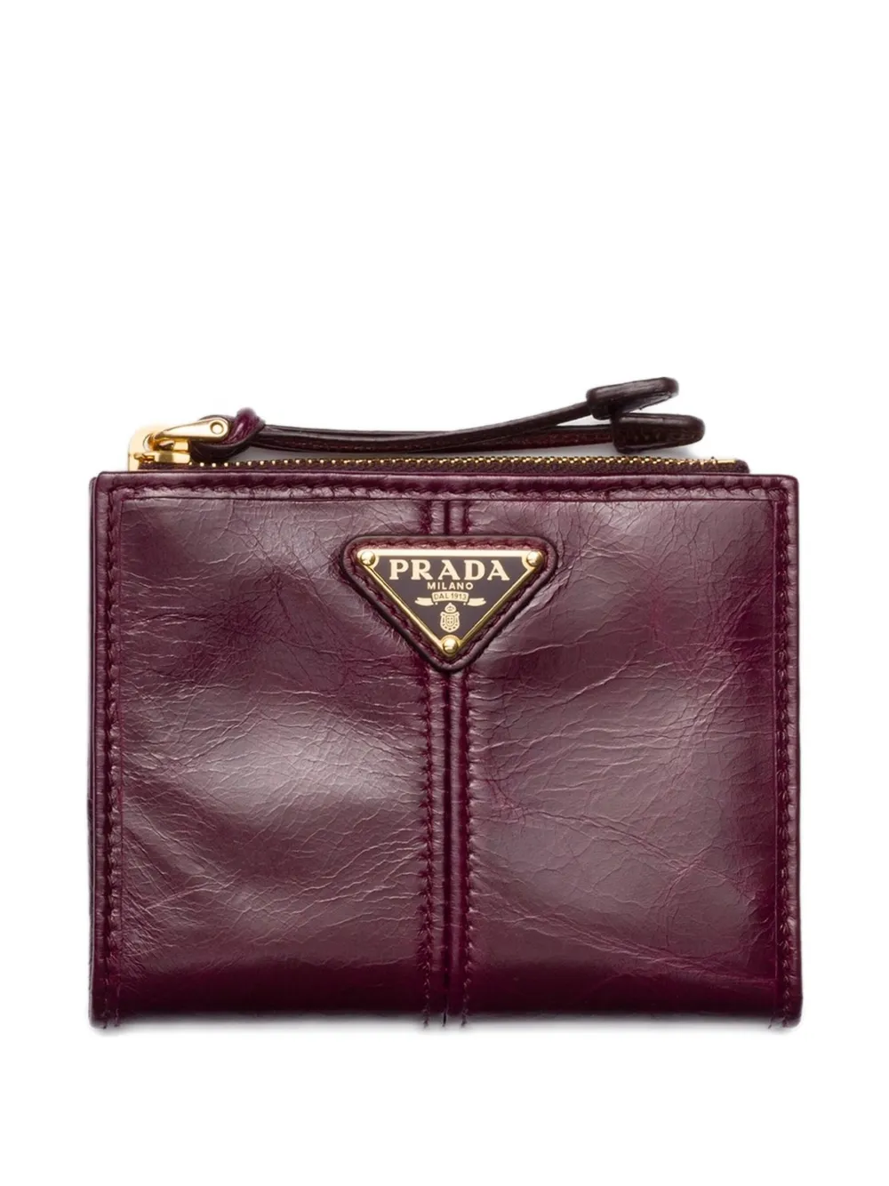 

Маленький кардхолдер с карманом на молнии Prada, красный