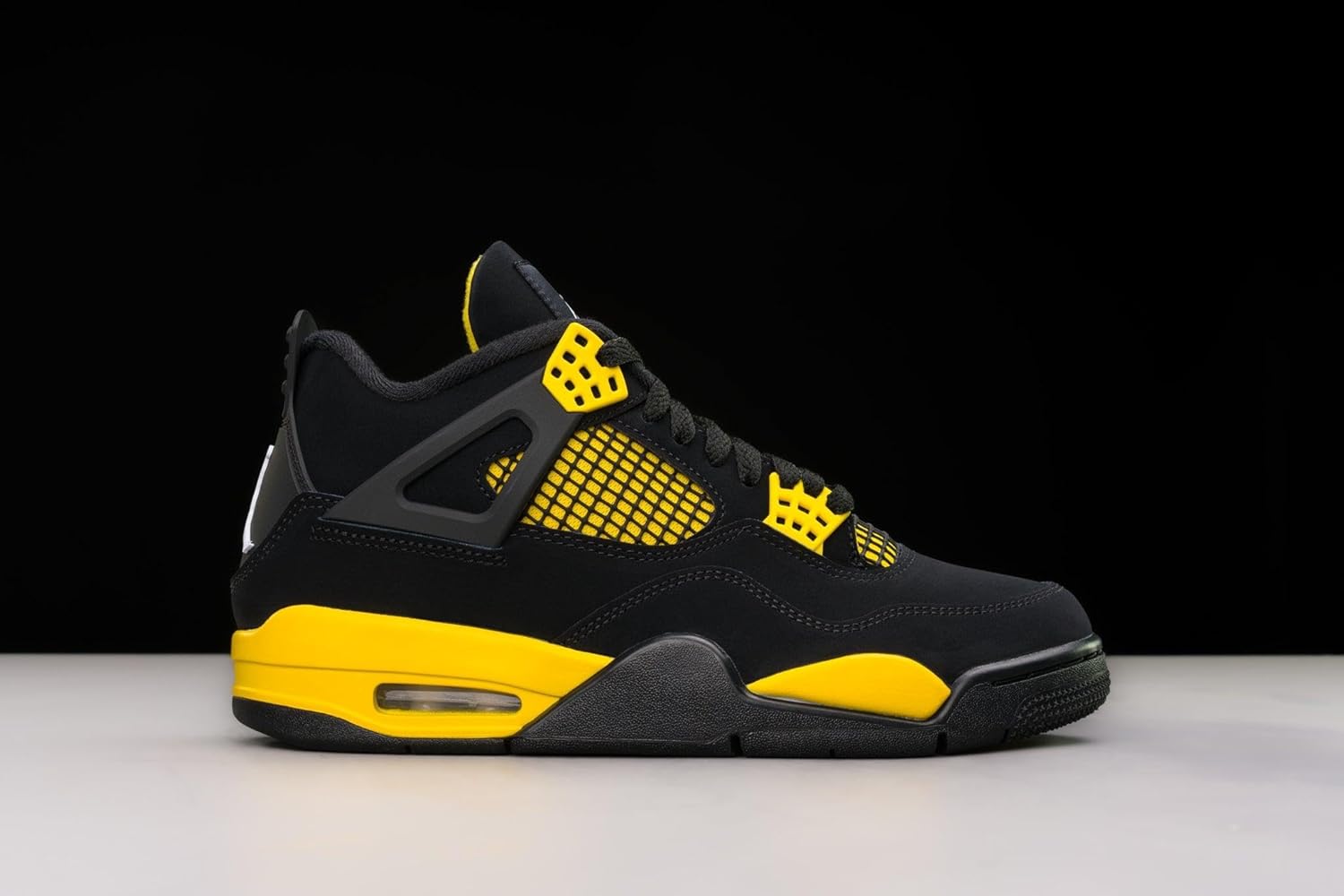 Мужские кроссовки Nike Jordan 4 Retro, размер, белый/черный/желтый — фото 2