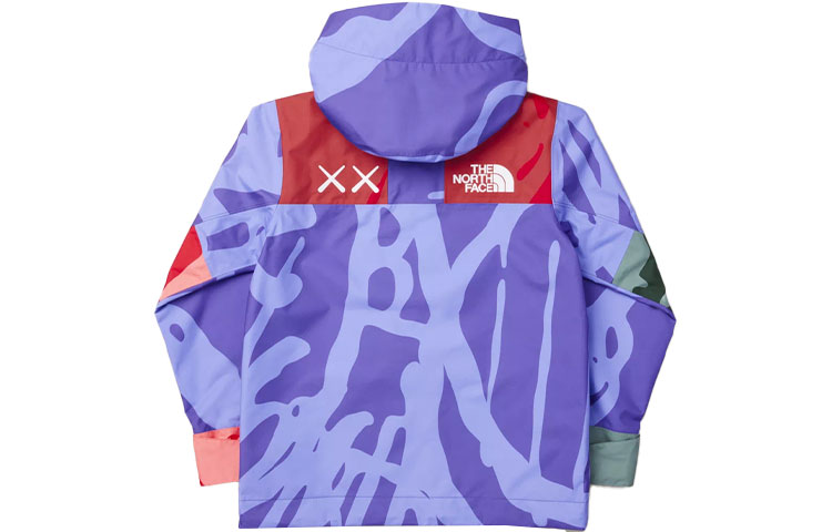 Ветровка KAWS Joint Collection Камуфляж Фиолетовая Детская THE NORTH FACE — фото 3