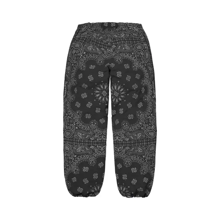 Спортивные брюки Supreme Reflective Bandana Track Pant, черный — фото 2