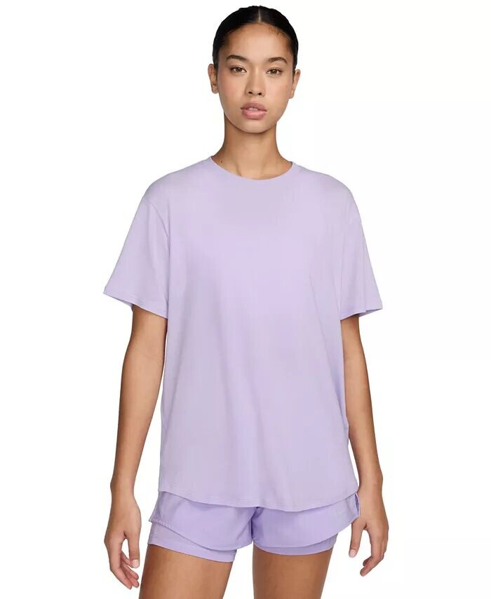 

Женский свободный топ с короткими рукавами One Dri-FIT Nike, фиолетовый