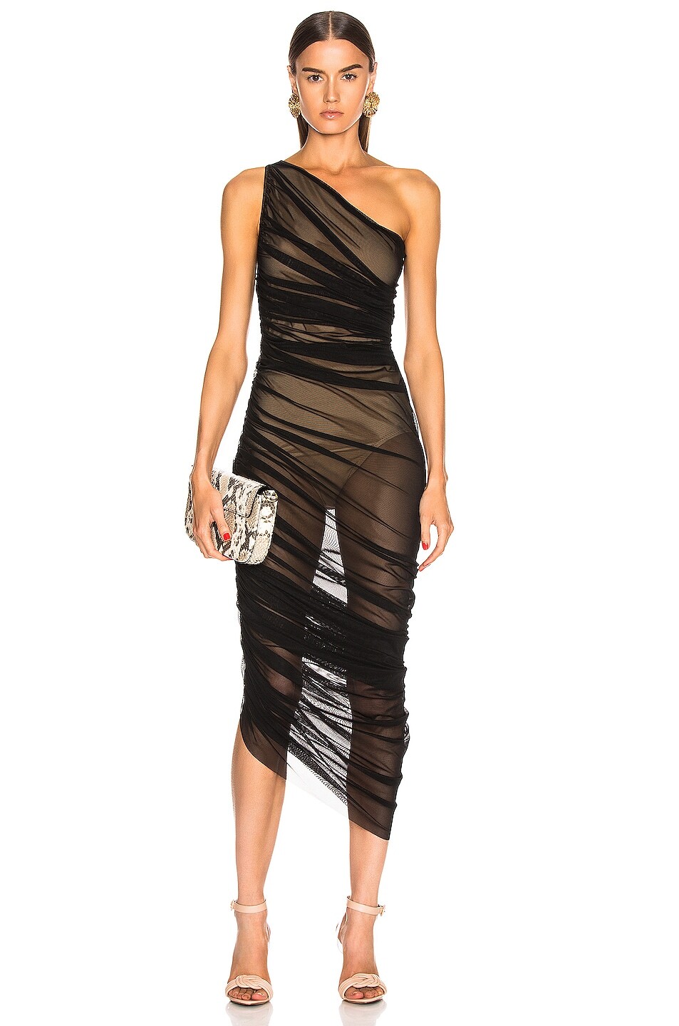 

Платье Norma Kamali Diana Gown, цвет Black Mesh