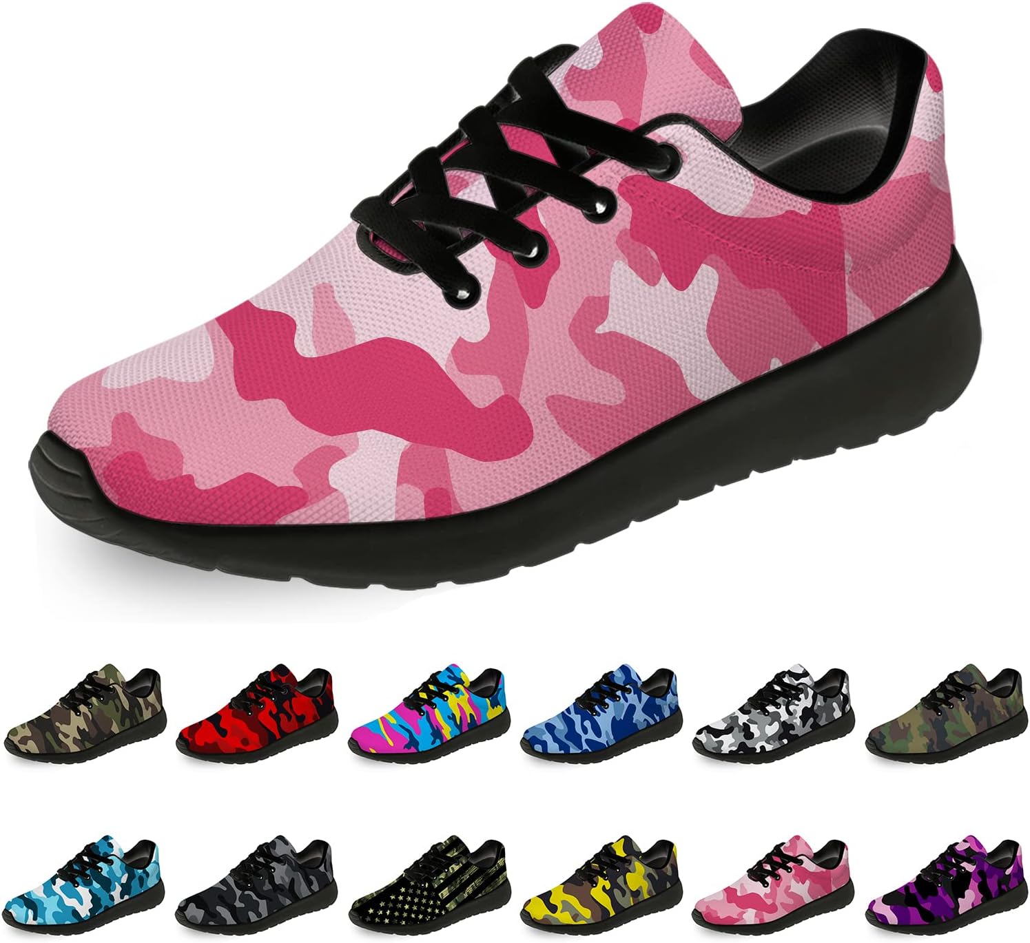 

Кроссовки Horethy унисекс с камуфляжным принтом для женщин и мужчин, дышащие и легкие, для любых случаев, мультиколор