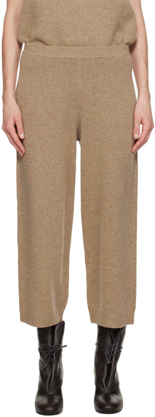 

Бежевые брюки для отдыха 'The Seam Knit' Deiji Studios