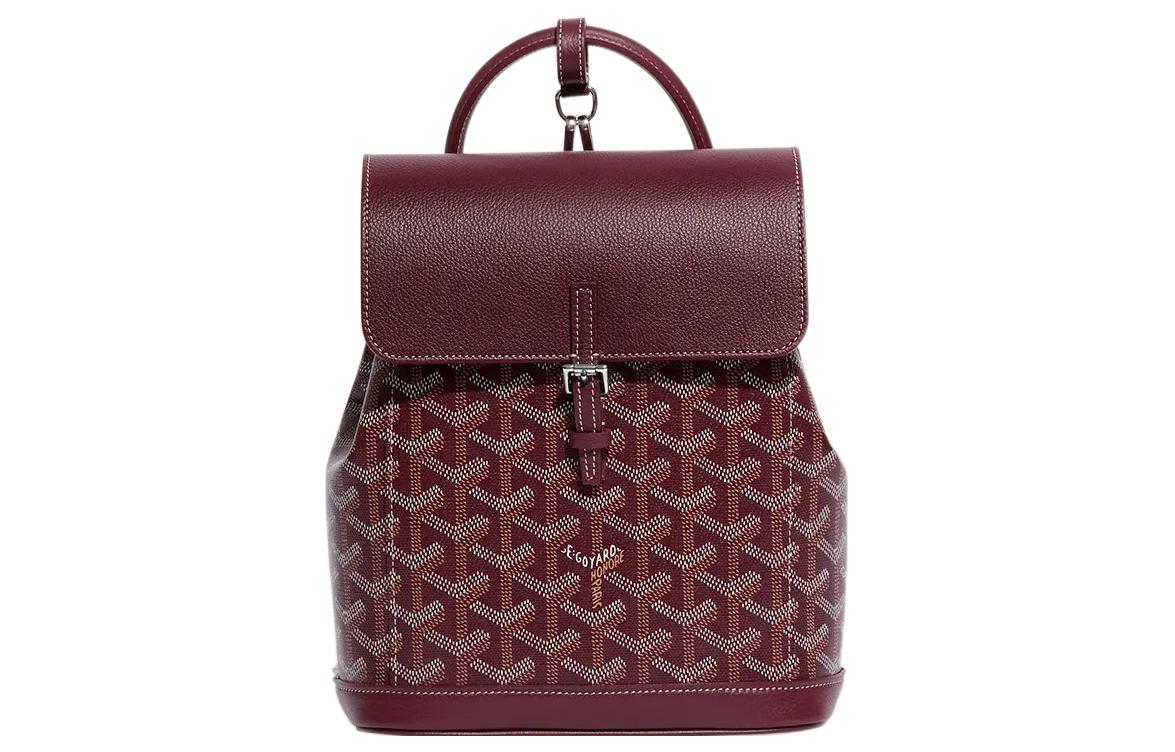 

GOYARD Мини-рюкзак унисекс Alpin Canvas с кожаной спинкой, бордовый
