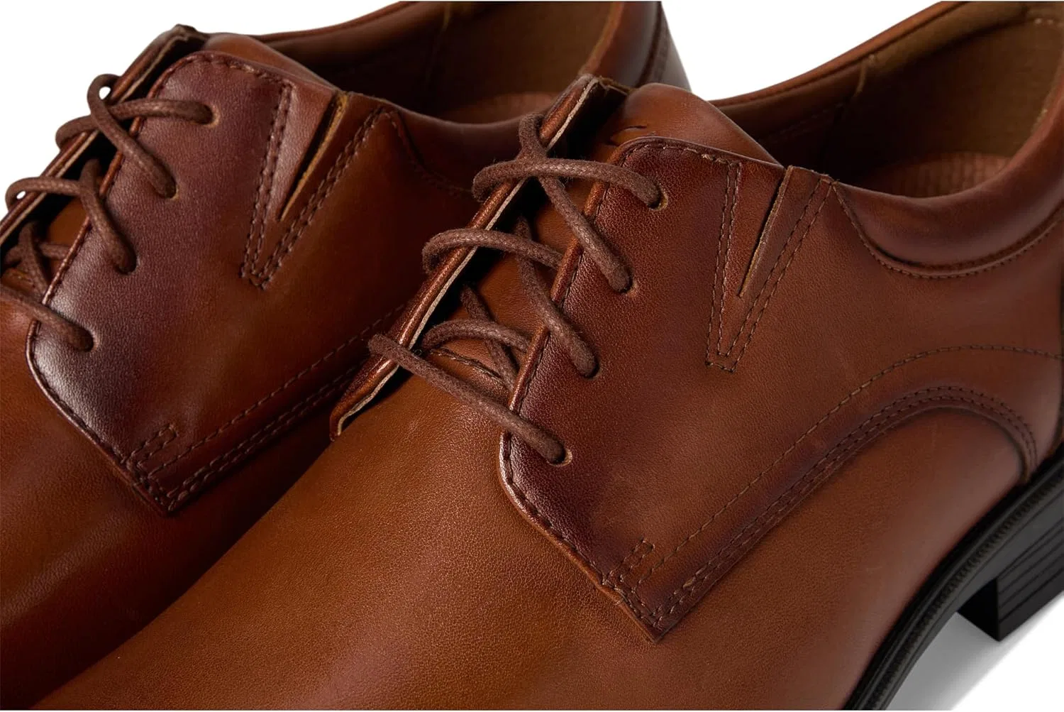 Мужские кружевные оксфорды Clarks Steadwell, Dark Tan Leather — фото 2