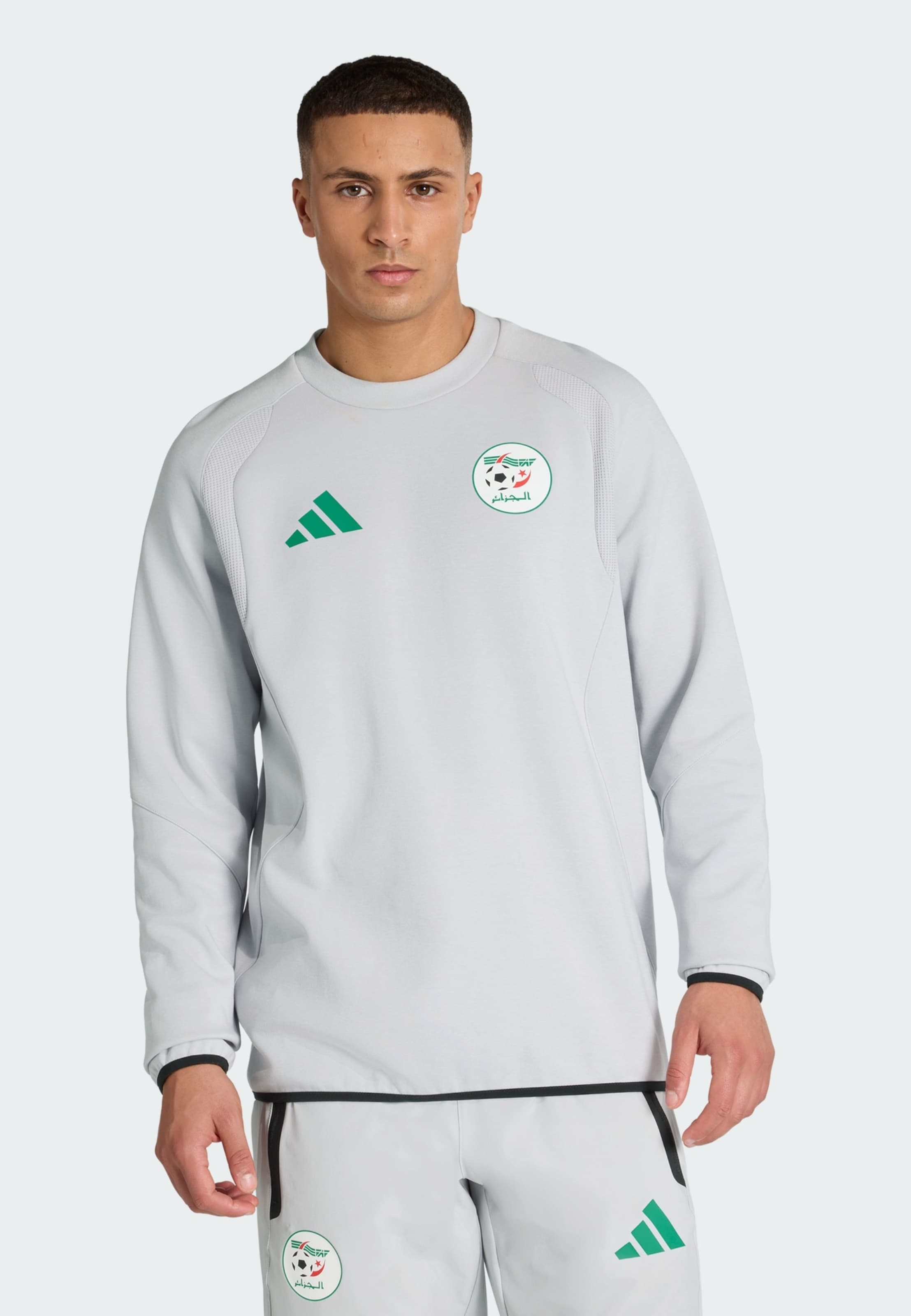 Adidas Performance Спортивный свитшот 'Algeria Tiro' в светло-сером цвете — фото 2