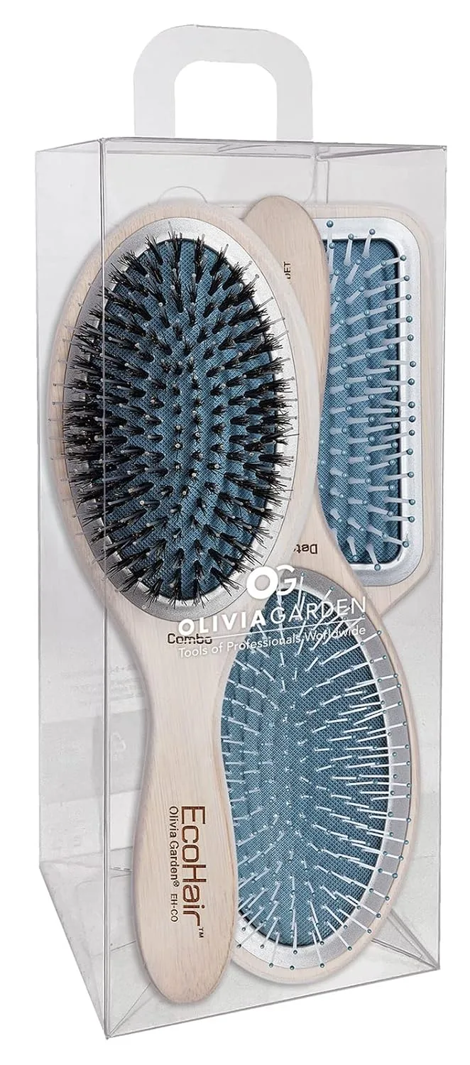 Расческа Olivia Garden EcoHair из бамбукового волокна с лопастями Набор из 3 штук