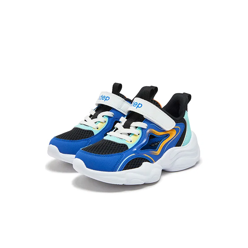 Детские кроссовки с защитой от скольжения и истирания Low top Lifestyle Shoes Black/Lyon Blue для детей 3-7 лет XTEP — фото 3