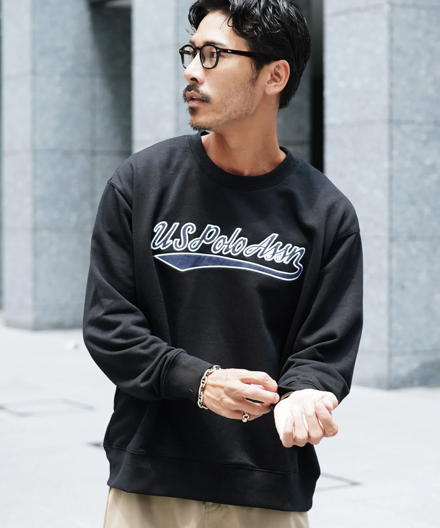 Свитшот с круглым вырезом, US.POLO ASSN. U.S. Polo Assn., B Black