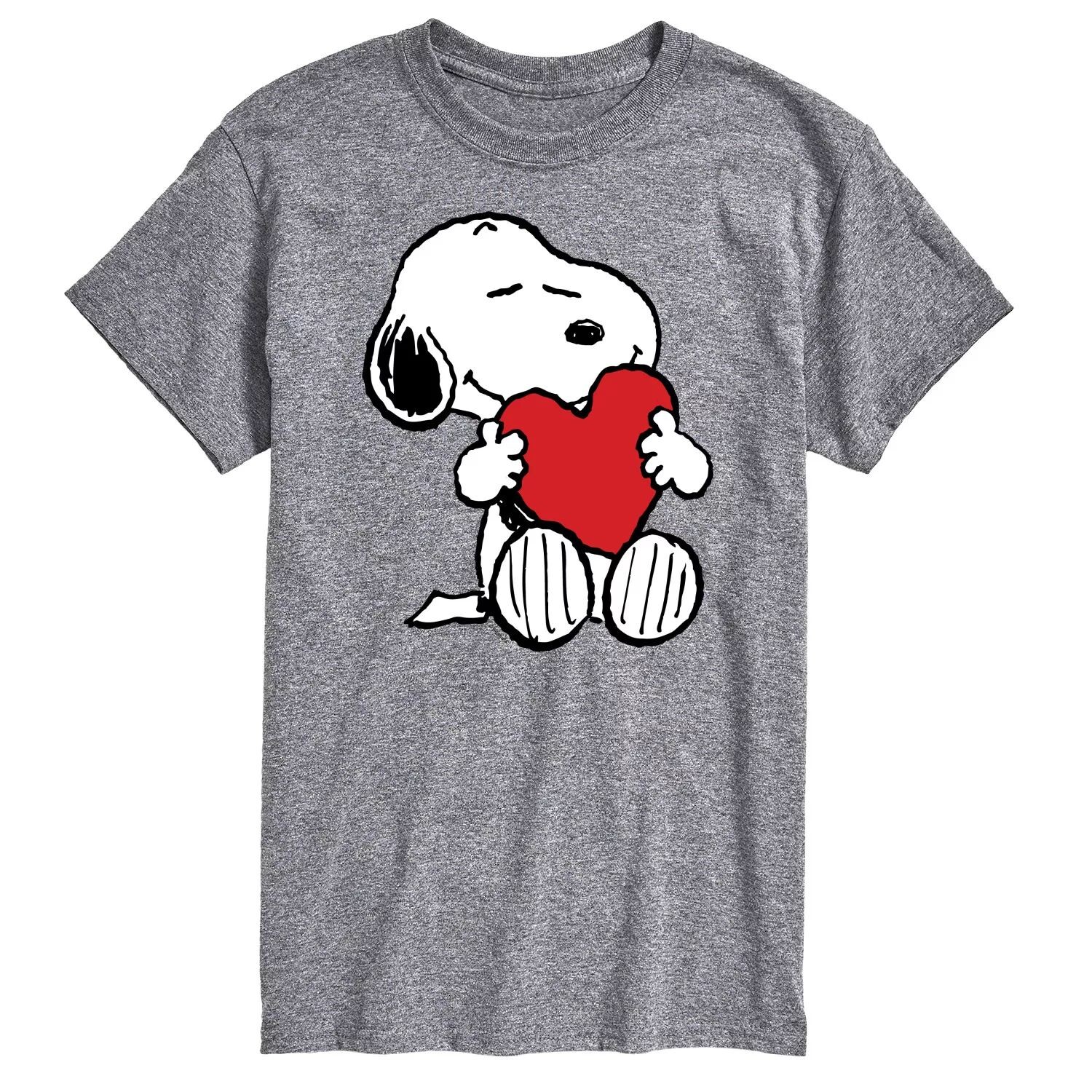 

Футболка с обнимающим сердцем Big & Tall Peanuts Licensed Character, серый