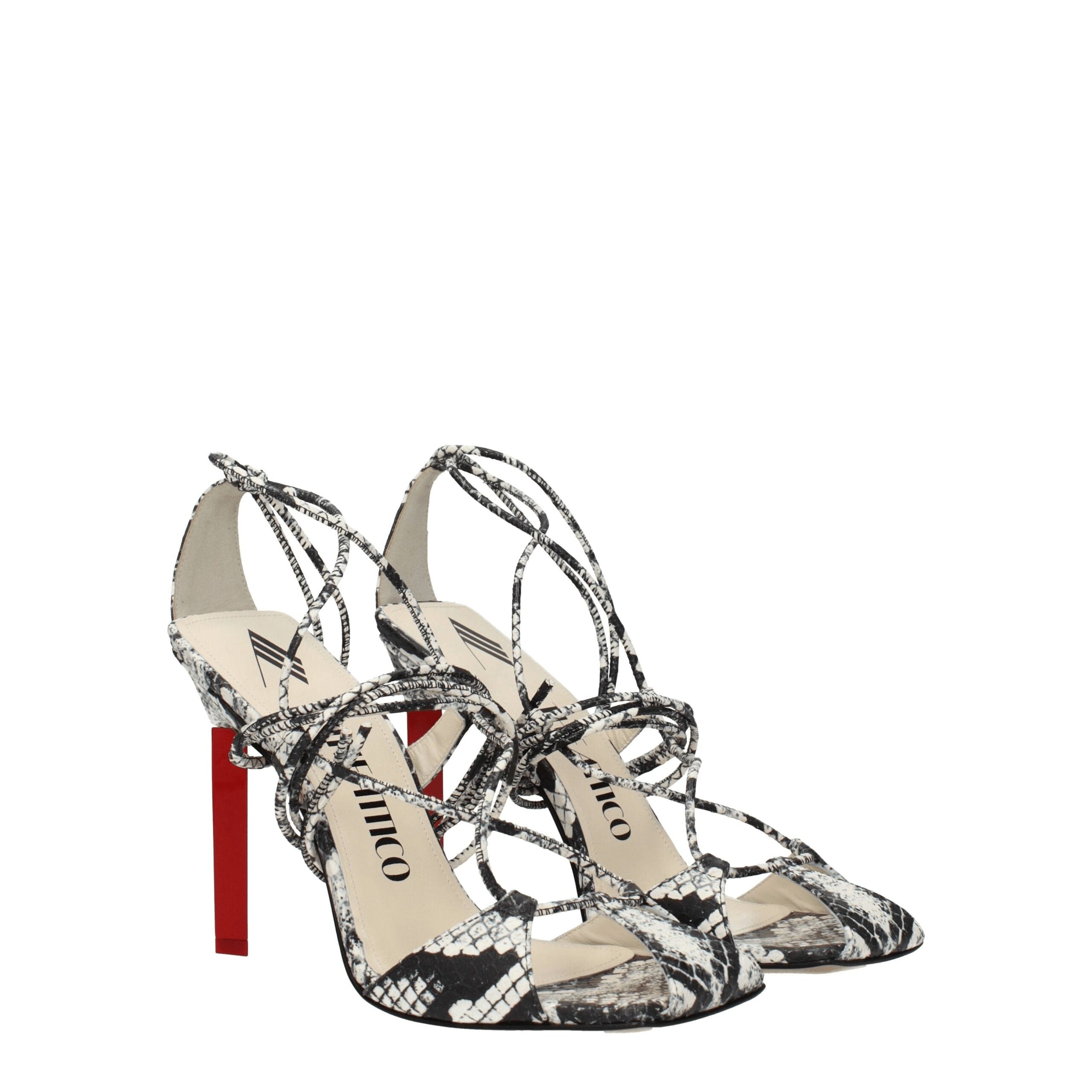 The Attico Leather Women's Sandal, белый — фото 2