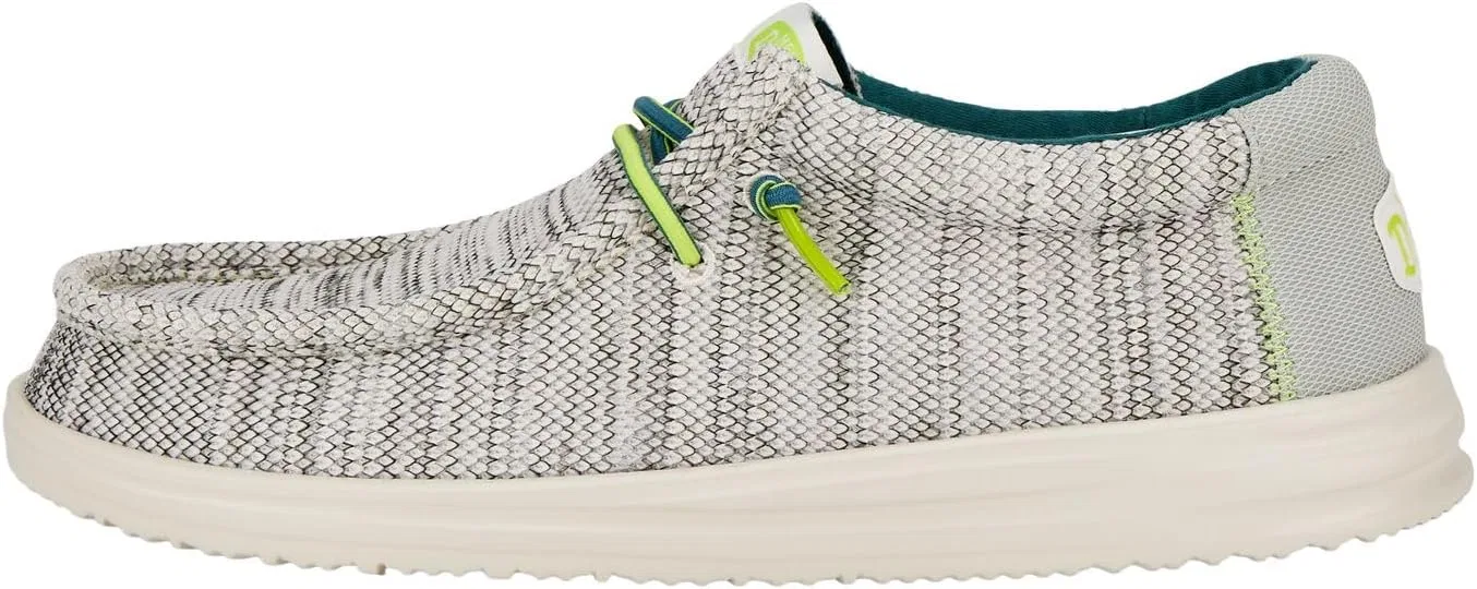 Мужские туфли Hey Dude Wally H2o, White Lime Green
