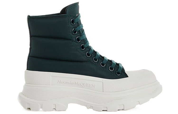 Футболка Tread Slick на шнуровке с амортизацией женская Alexander McQueen, белый зеленый — фото 2