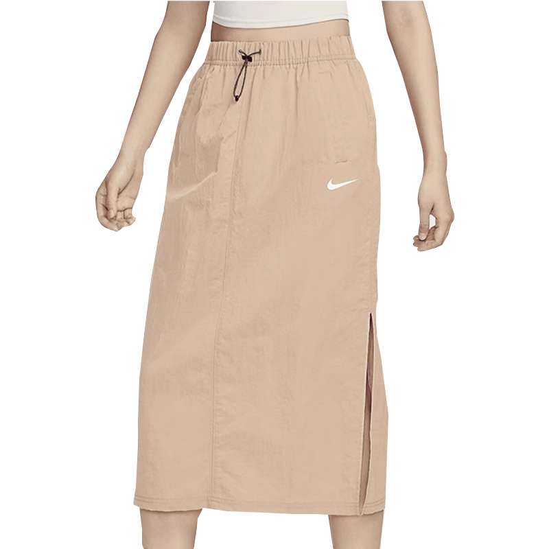 Повседневная длинная юбка женская хаки Nike — фото 2
