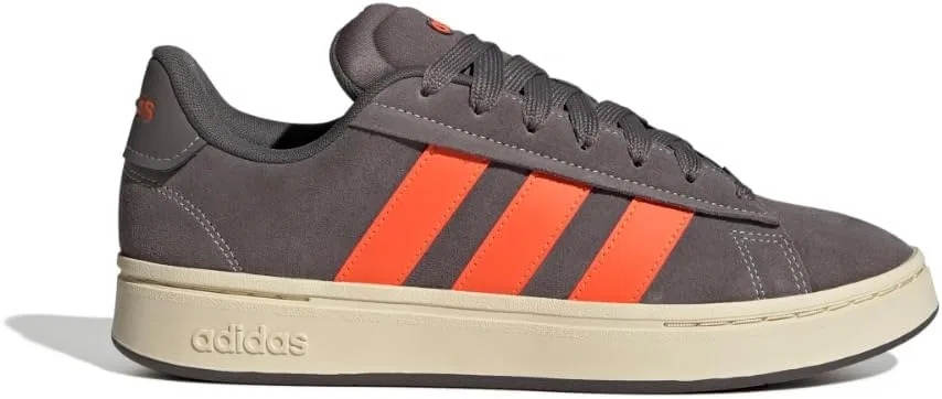Кроссовки Grand Court Alpha, adidas, Charcoal/Impact Orange/Warm Vanilla — фото 4