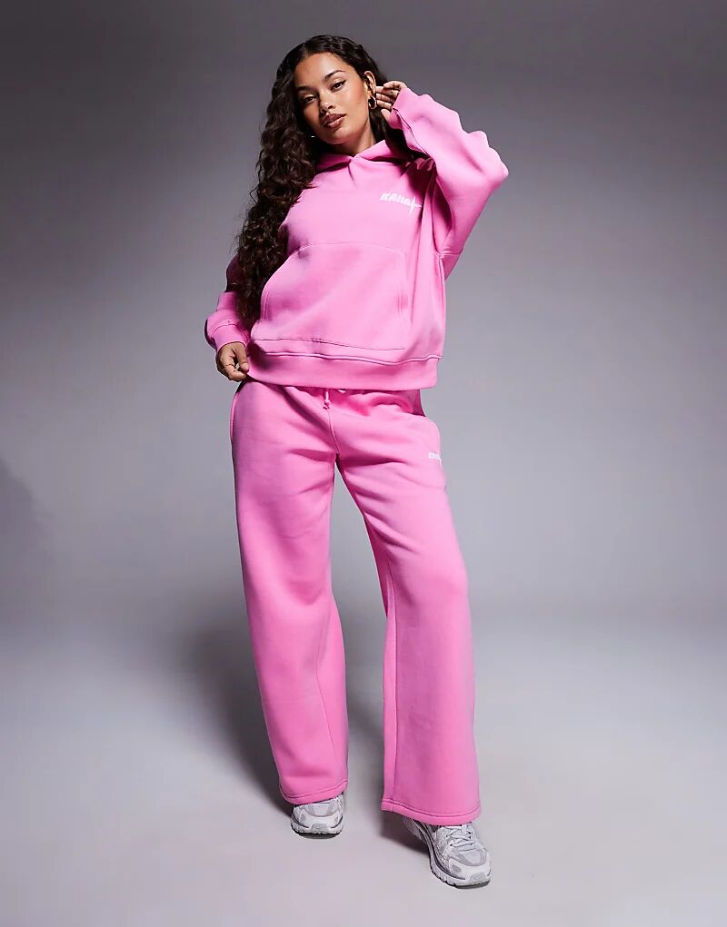 

Розовые джоггеры с широкими штанинами и логотипом Petite из хлопка Kaiia