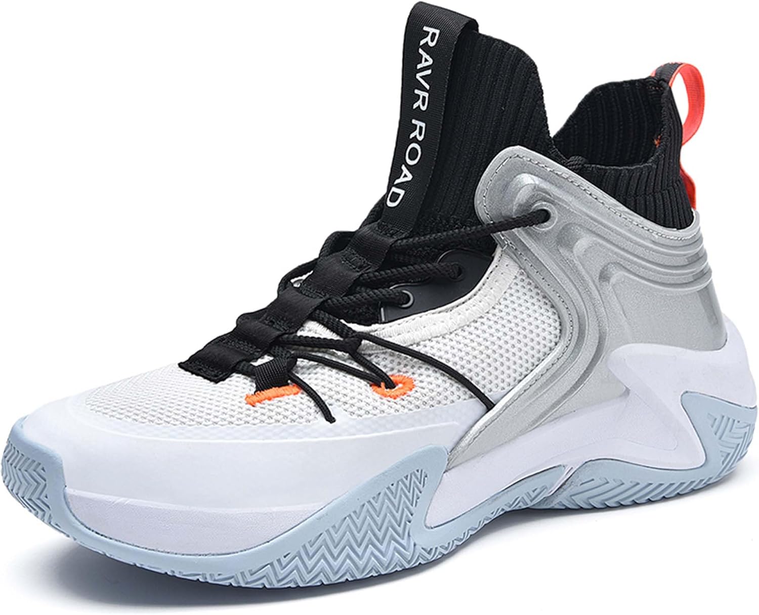 

Мужские баскетбольные кроссовки, женские баскетбольные кроссовки, дышащие легкие баскетбольные кроссовки с вязаной сеткой, кроссовки для бега, противоскользящие и износостойкие, с поддержкой свода стопы Vtiao, белый