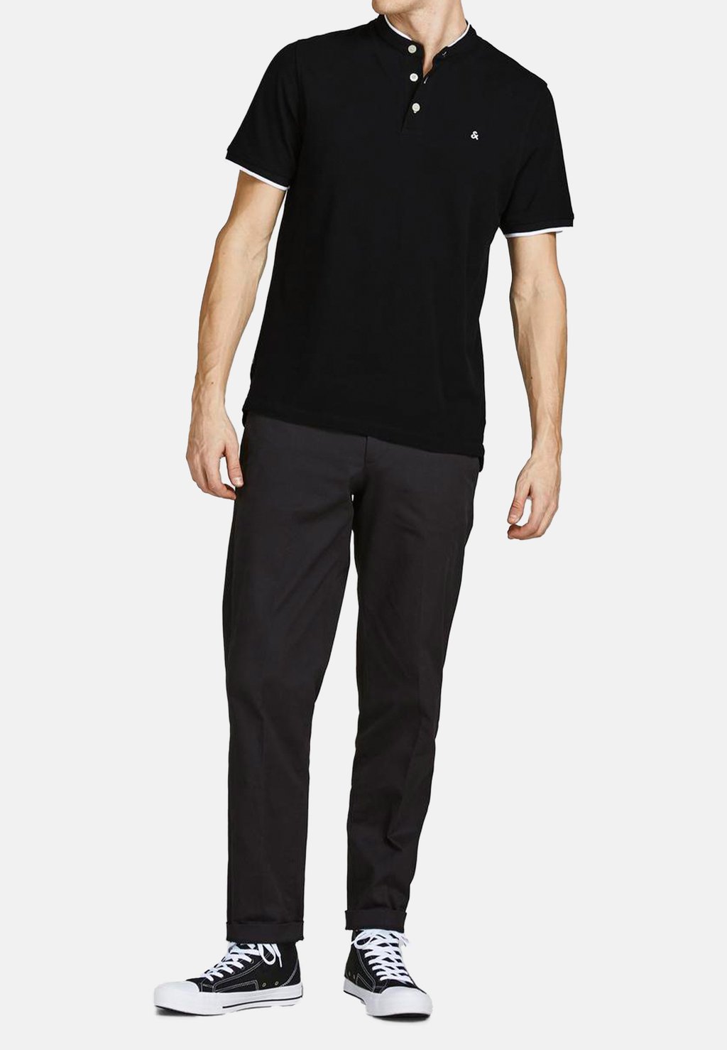 

Базовая футболка 2ER PACK PAULOS MAO Jack & Jones, черный