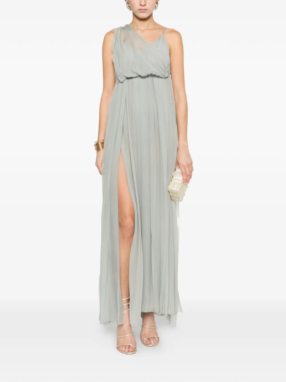 

Макси-платье с V-образным вырезом Erika Cavallini, зеленый