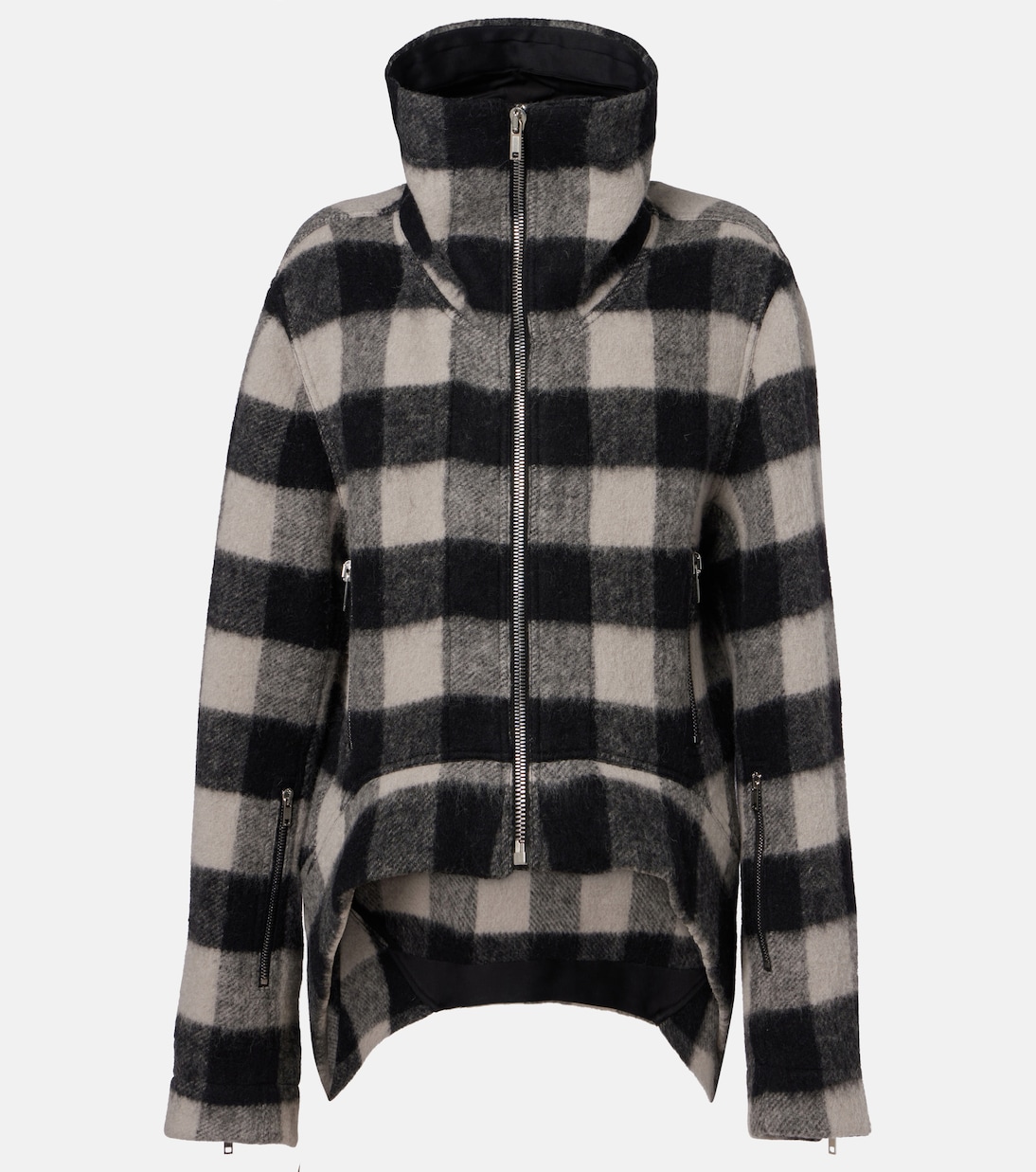 

Куртка из натуральной шерсти в клетку Exploder Rick Owens, Black Plaid