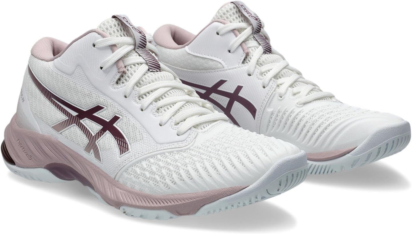 Кроссовки ASICS Women's Netburner Ballistic FF MT 3 Volleyball Shoe, цвет White/Watershed Rose