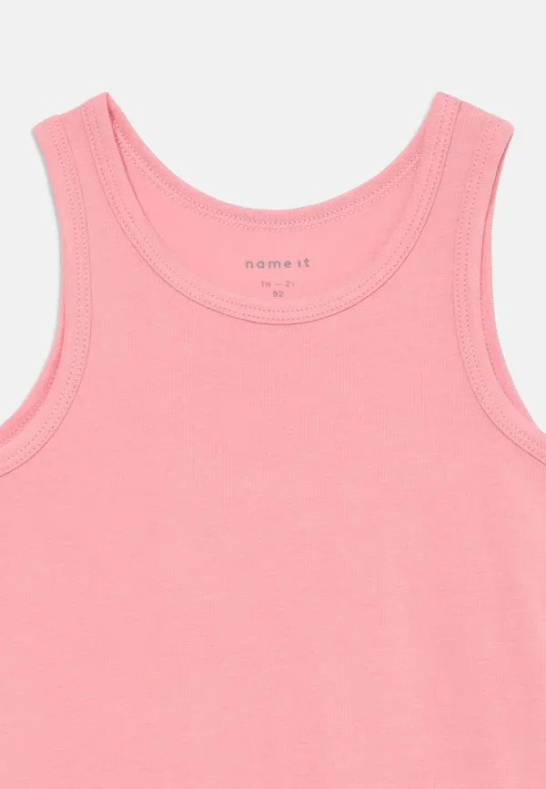 Футболка-борцовка Name It Nmftank ballarina 2 pack undershirt, жемчужный/пион — фото 4