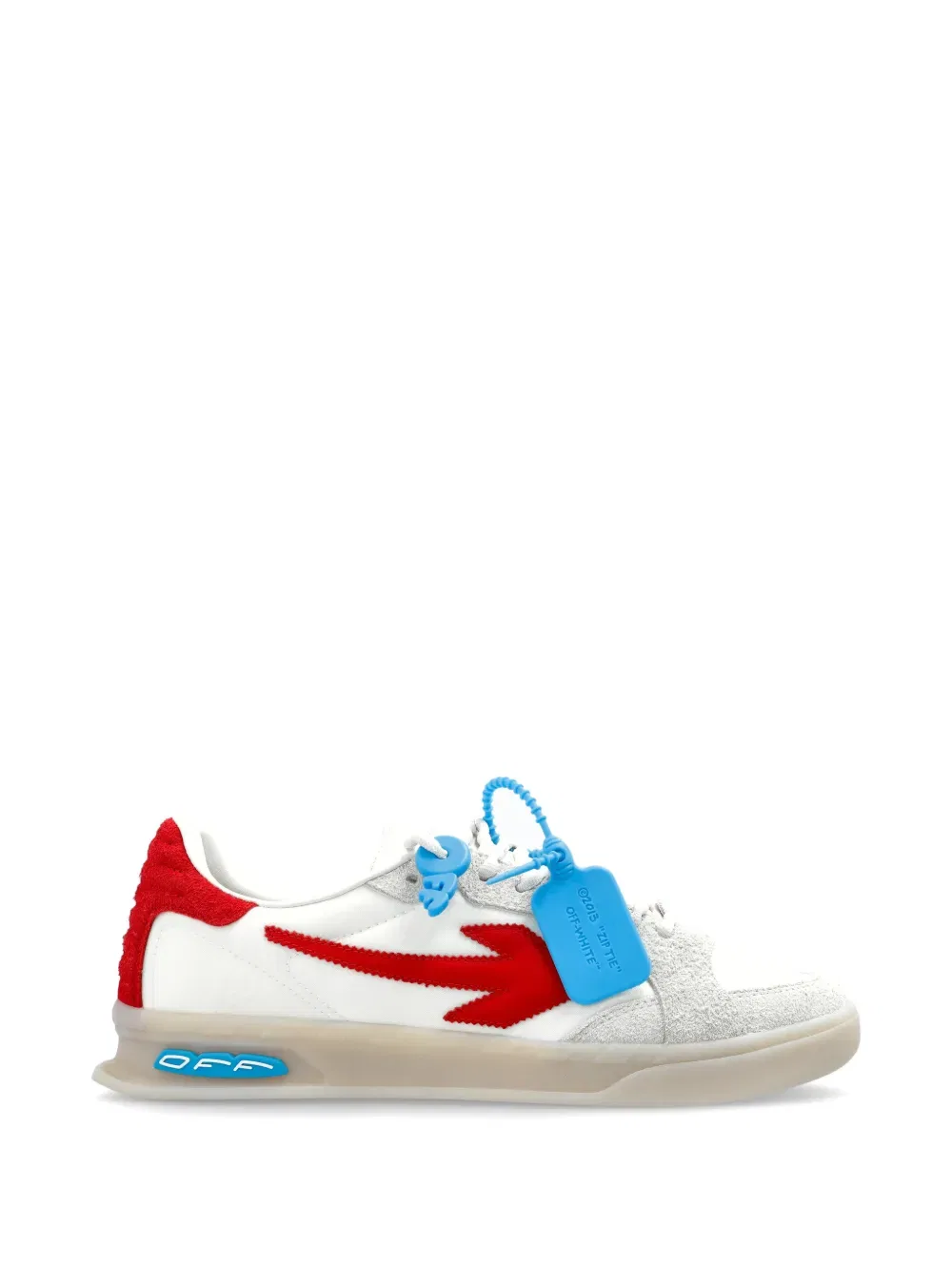 Кроссовки с аппликацией в виде стрелки, символизирующей конец игры Off-White, белый