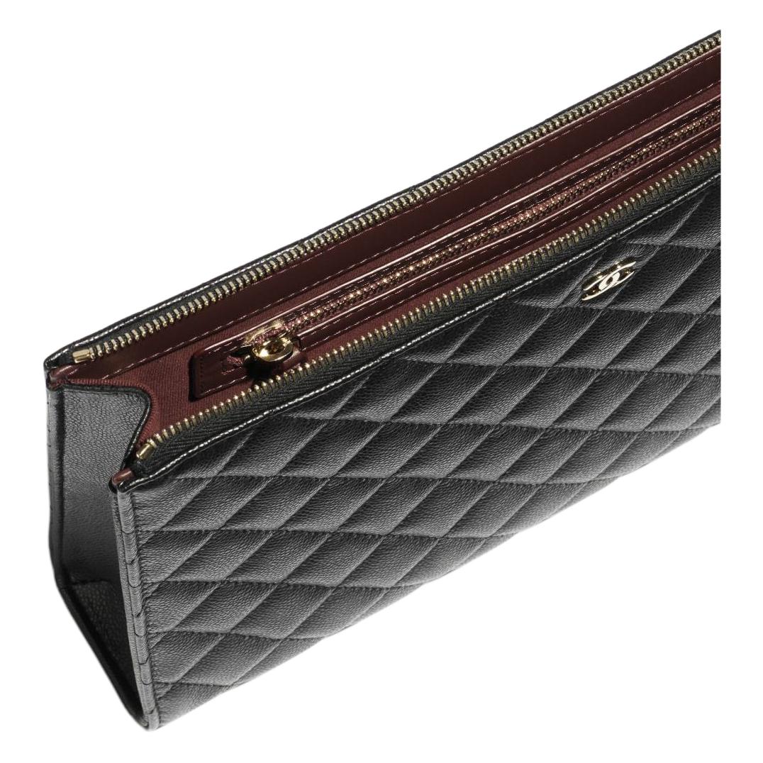 CHANEL Женская клатч из телячьей кожи черного цвета — фото 4