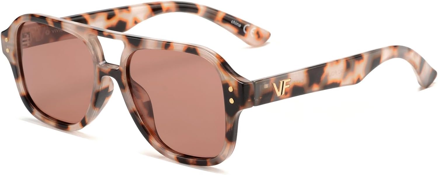 

Солнцезащитные очки-авиаторы OUWEN в стиле ретро, ​​поляризованные, квадратной формы, для женщин и мужчин, модные дизайнерские прямоугольные солнцезащитные очки в стиле 70-х OW2239, Tortoise/Pink