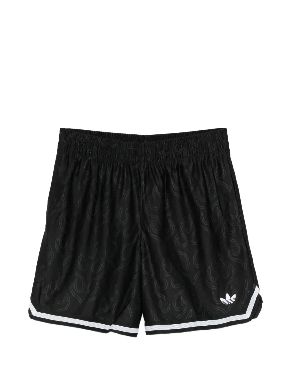 Жаккардовые шорты adidas, черный