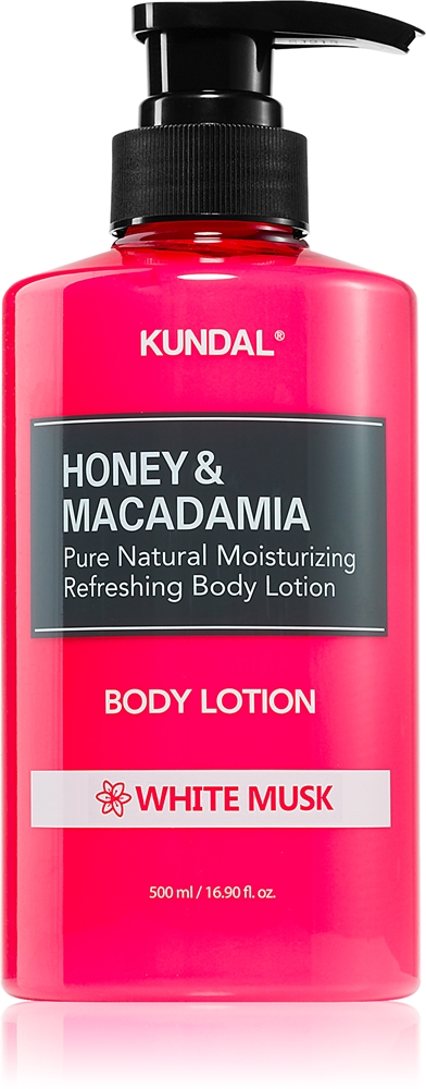 

Питательное молочко для тела с медом и макадамией, белым мускусом и увлажняющим эффектом Kundal, 500 мл