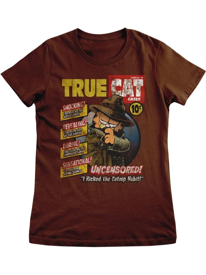 

Футболка "True Cat Cases Cover Girly Tee" коричневого цвета Garfield, Коричневый, Футболка "True Cat Cases Cover Girly Tee" коричневого цвета Garfield