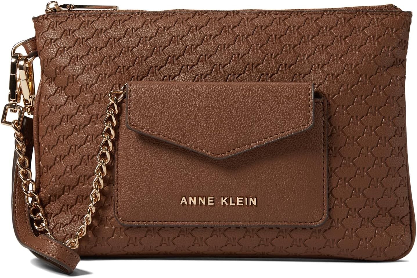 

Сумка Anne Klein AK 2 Piece Embossed Logo Chain Wristlet, цвет Chestnut