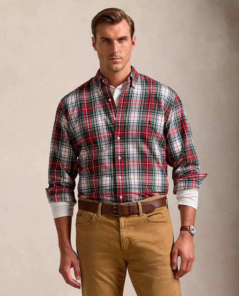 

Оксфордская мужская рубашка классического кроя больших размеров Polo Ralph Lauren, мультиколор