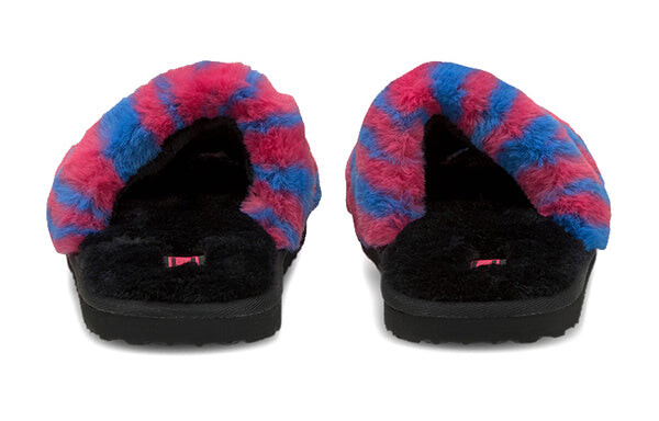 Тапочки fluff slide 'wild - beetroot purple' Puma, черный — фото 4