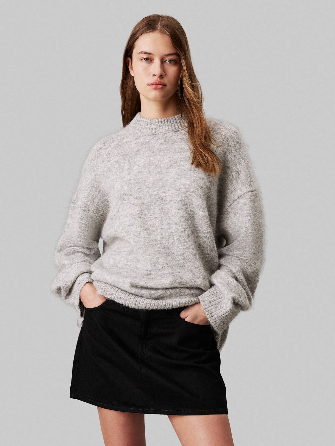 

Свитер CALVIN KLEIN JEANS Loose fit, серый