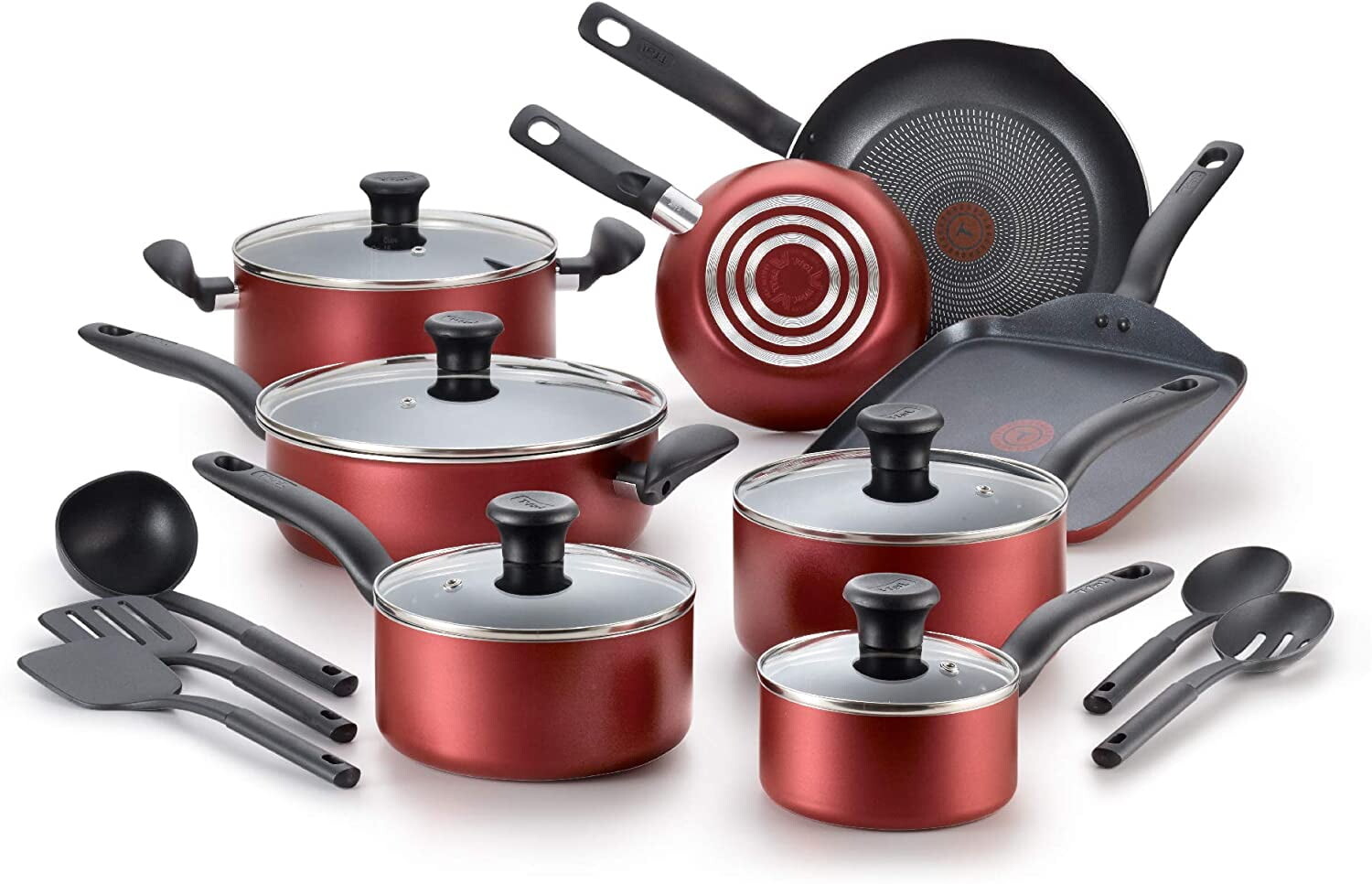 

Набор посуды T-fal 18 предметов, красный