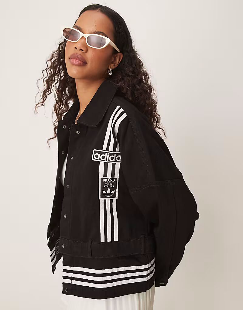 

Джинсовая куртка Adidas Originals Adicolor черного цвета