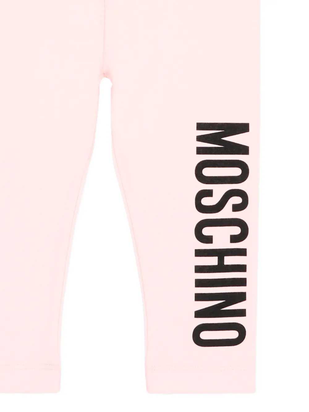 Джерси-леггинсы с принтом логотипа Moschino Kids, розовый — фото 3