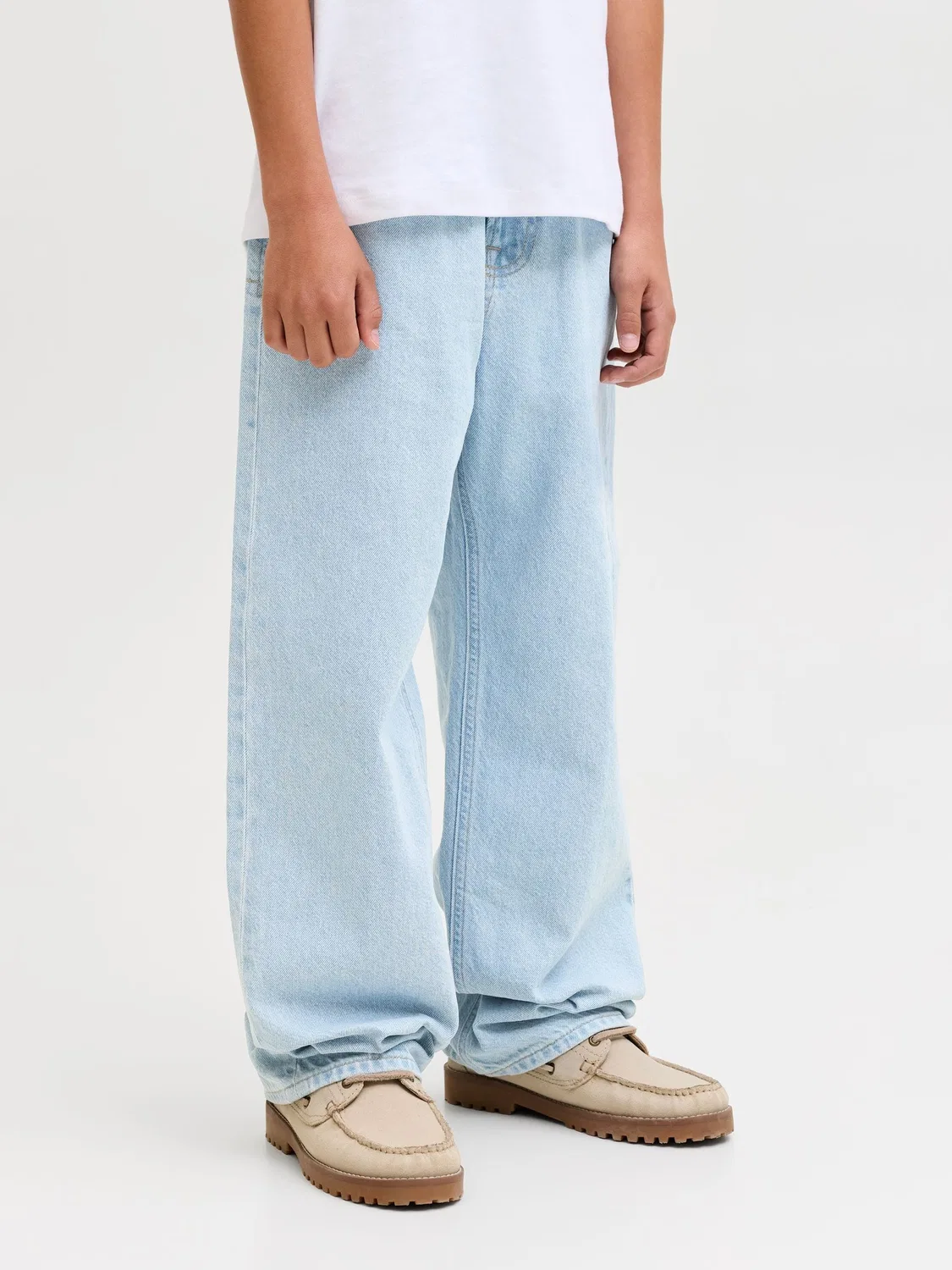Джинсы baggy fit из денима JACK & JONES Junior, синий деним — фото 3