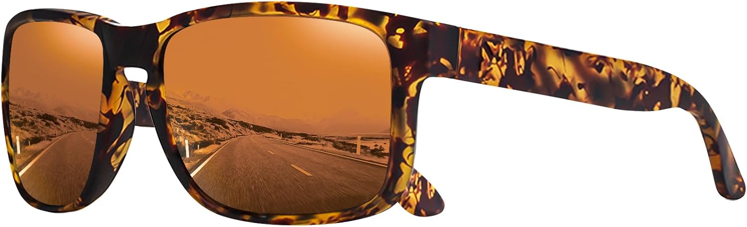 

Поляризованные солнцезащитные очки MAXJULI для мужчин и женщин, защита от УФ-излучения UV400, идеально подходят для вождения, езды на велосипеде и бега. Модель 8120, Leopard Frame Tan Lens