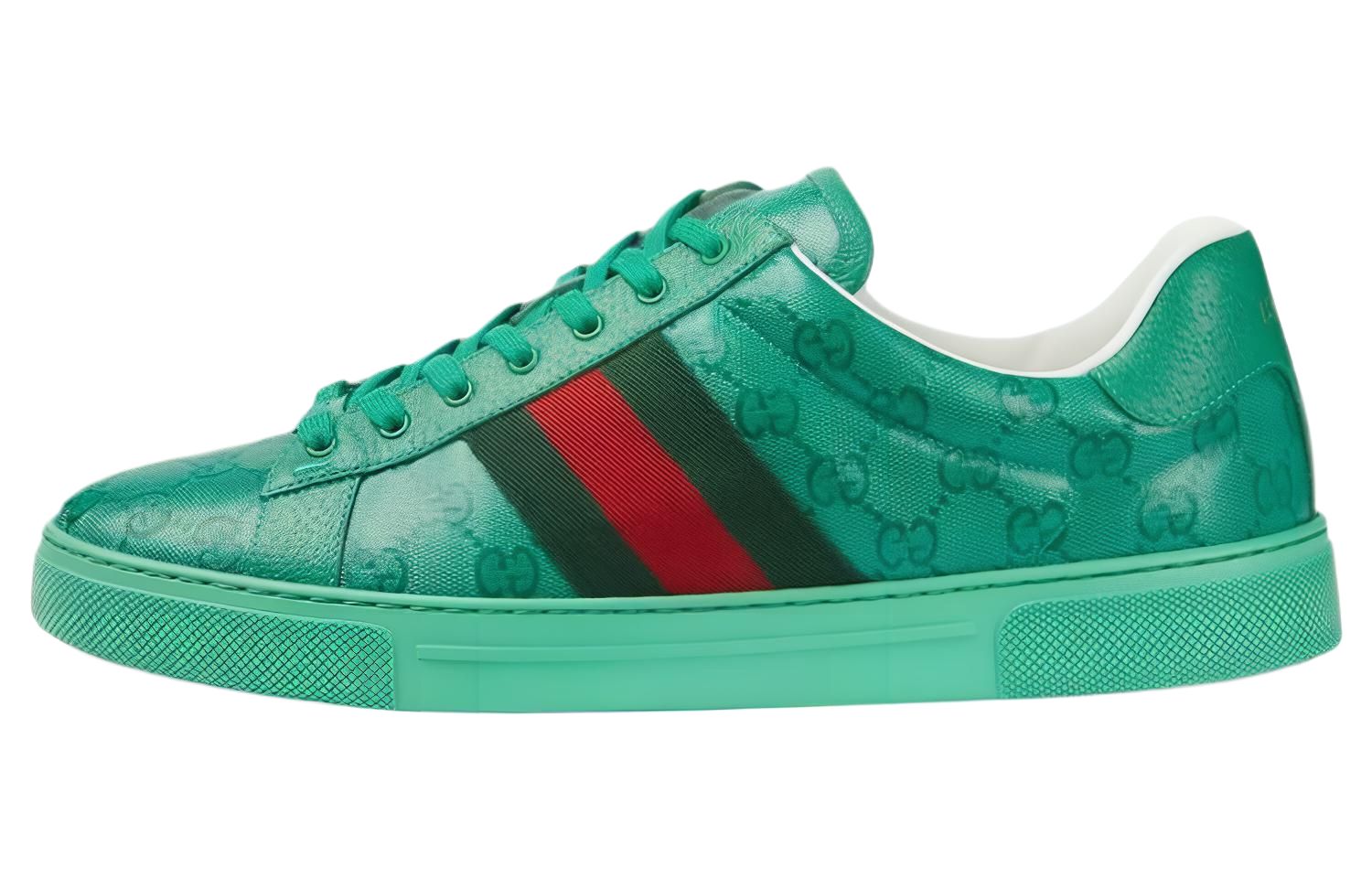 GUCCI Кроссовки Ace 'GG Crystal Canvas Green'