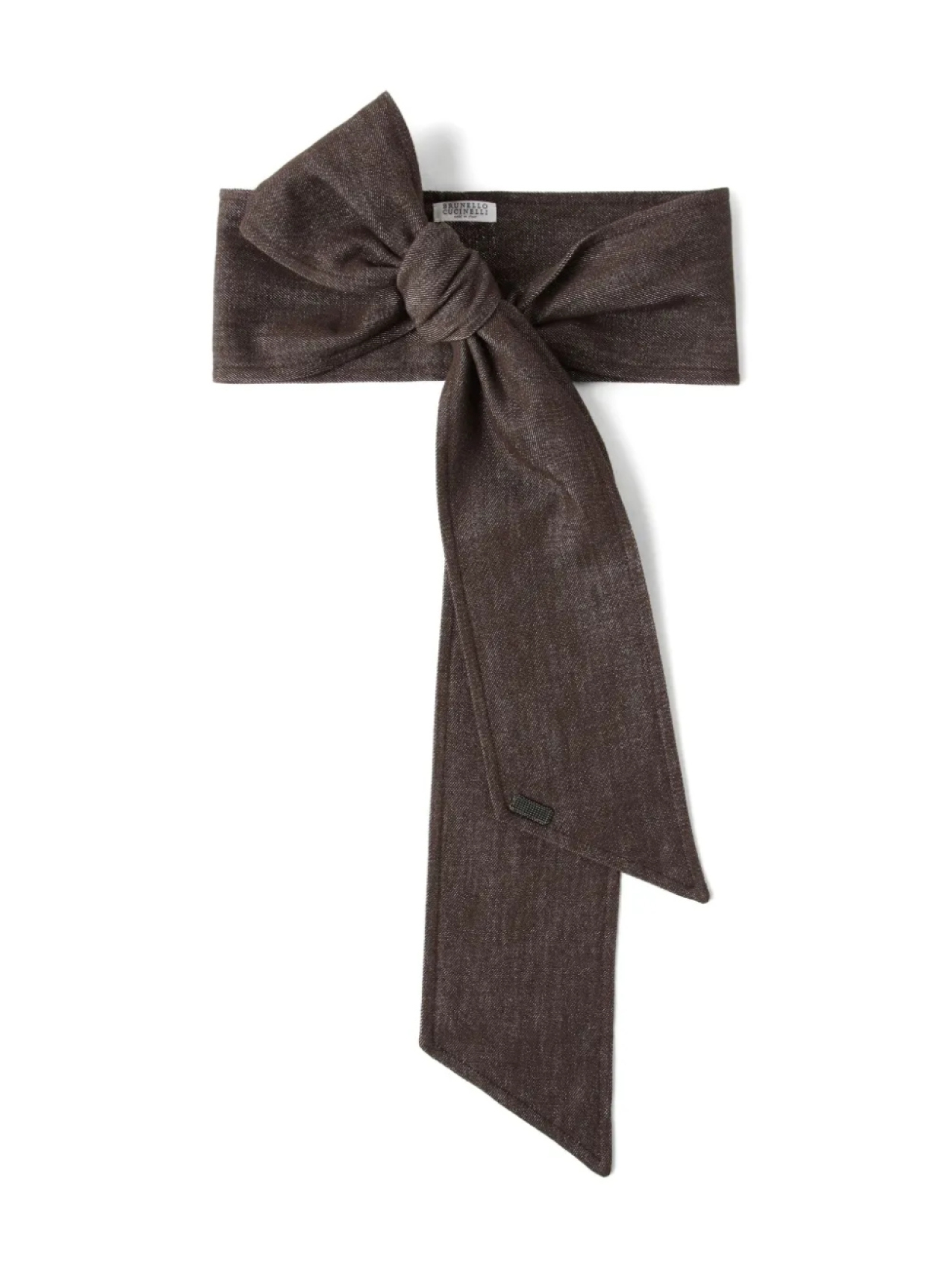 

Шарф Brunello Cucinelli джинсовый фуляр, коричневый