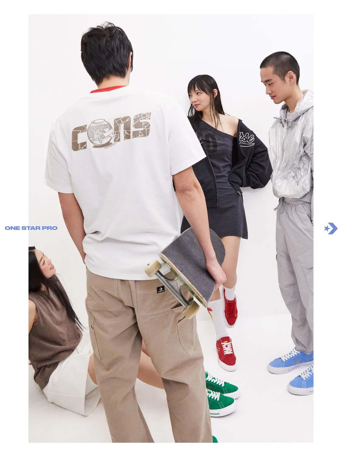 Мужские зелёные кеды One Star Pro от Converse — фото 3