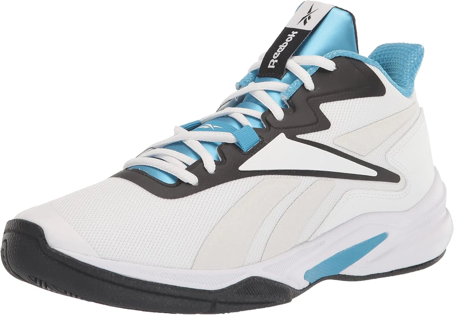 Мужские кроссовки Reebok Vision Mid Trainers, White, Black, Energy Blue