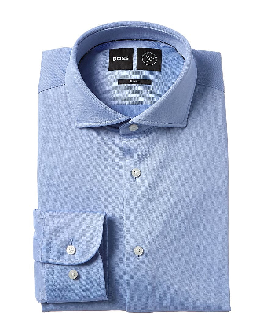 

Рубашка-платье Hugo Boss Hank Slim Fit, синий