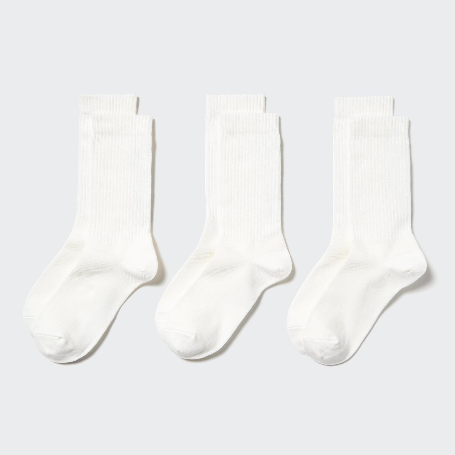 

Носки в рубчик (три пары) Uniqlo, белый