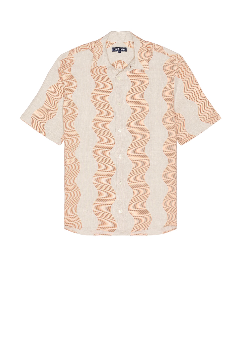 

Castro Duo Cabana Stripe Футболка Shirt Frescobol Carioca, Ecru & Coral Rose