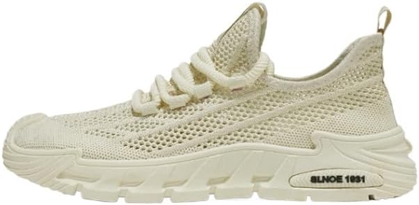 

Мужские туфли 2025 летние перфорированные с крупной сеткой дышащей поверхности легкие спортивные кроссовки для бега Clolinde, бежевый